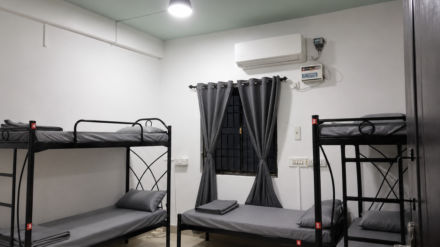 103-AC 6 Dorm Bed with Attached Bathroom (103)