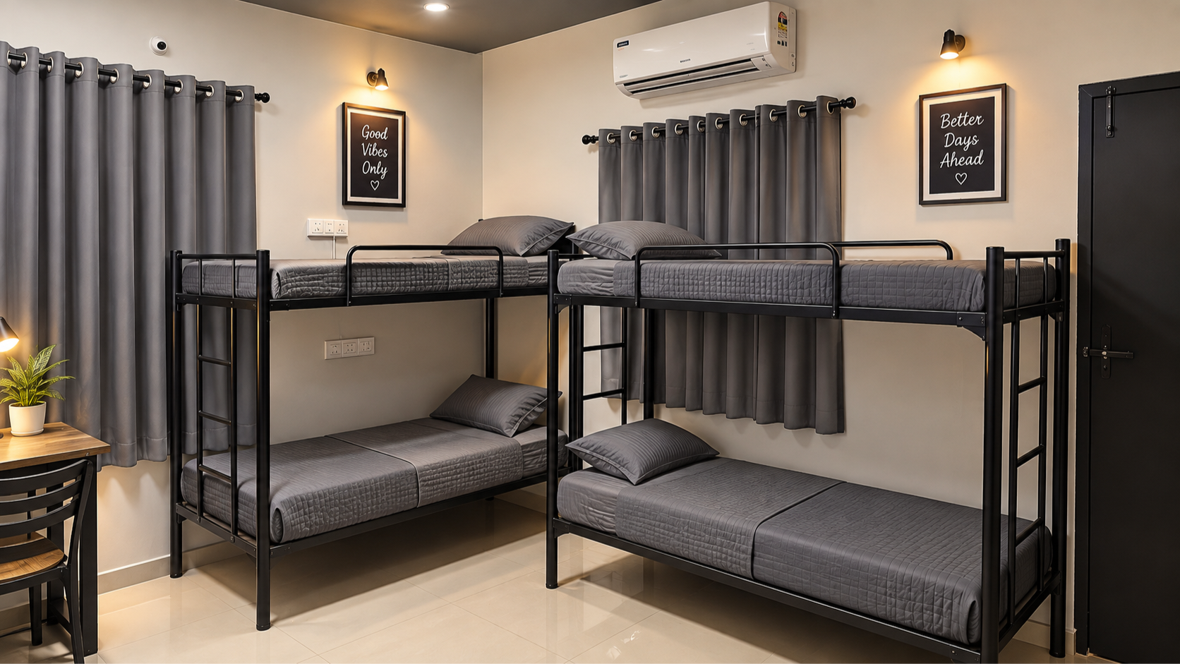 104 AC 5 Dorm Bed With Attached Bathroom (104)