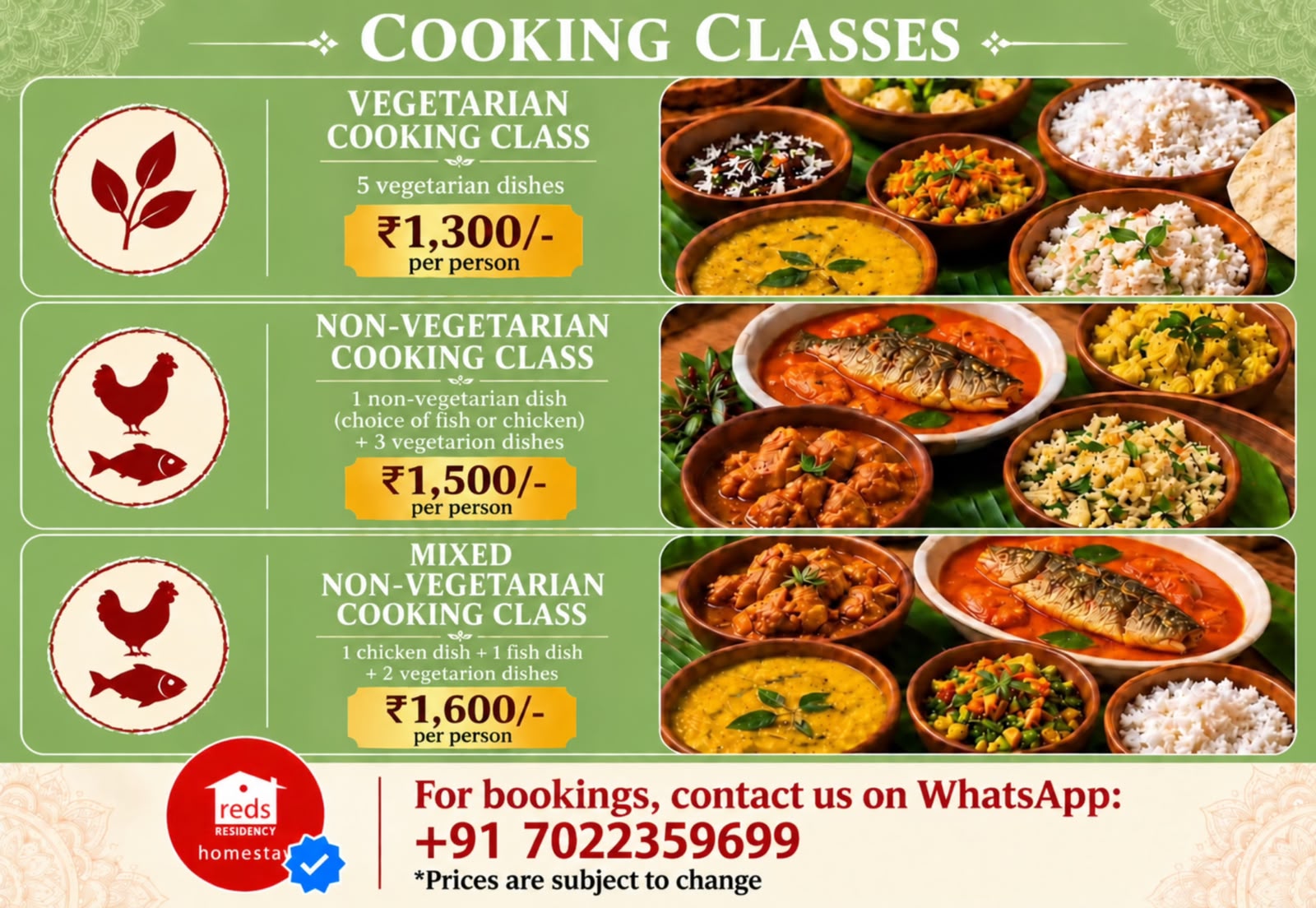 Discover the flavours of Kerala - Cooking class