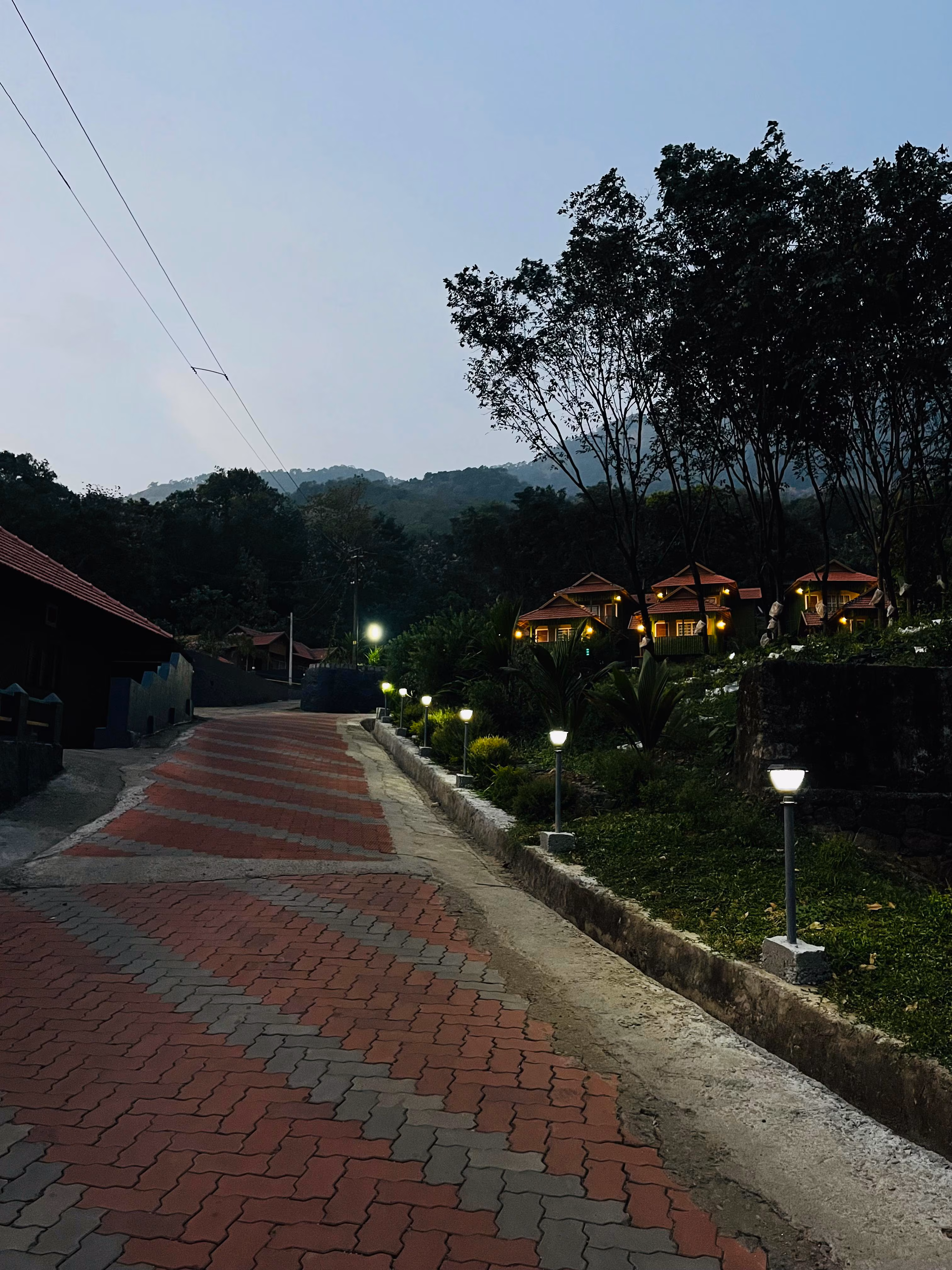 evening cottage n pathway