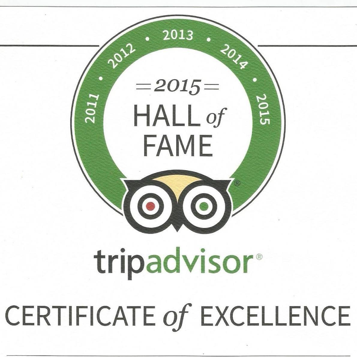 Trip Advisor Award Winner