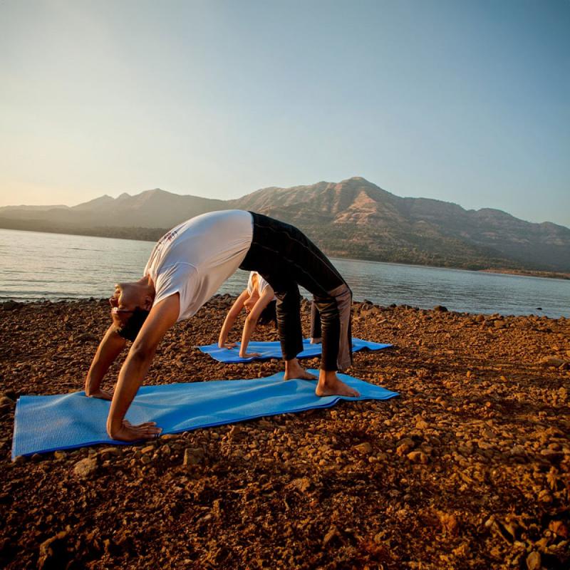 yoga by the waters at mulshi